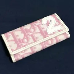 極美品　Christian Dior ディオール　4連キーケース　トロッター柄