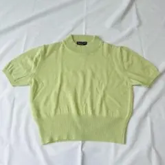 ヴィンテージ/半袖 ニット/イタリア製/セーター/さし色/b10