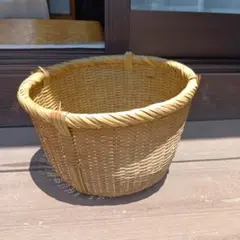 値下げ！竹籠　丸籠　古道具　バスケット　かご　竹細工