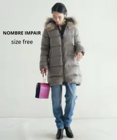 ■ NOMBRE IMPAIR ハンガリーダウン ミドル丈コートのサムネイル