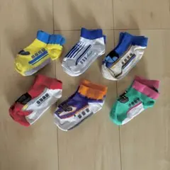 新幹線デザイン ベビー靴下 6足セット　鉄下