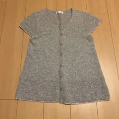Belle Branche グレー 半袖カーディガン　ベスト