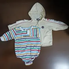 【80cm】CONVERSE ベビー服 2点セット（パーカー・ロンパース）