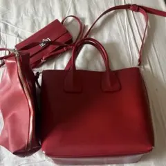 ZARAレザートートバッグ ショルダーストラップ付き