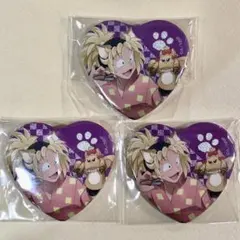 忍たま乱太郎 斉藤タカ丸 ナンジャタウン ハート型缶バッジ　3個セット
