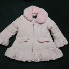 ５１５　メゾピアノ フリル付きダウンコート ピンク　１２０センチ