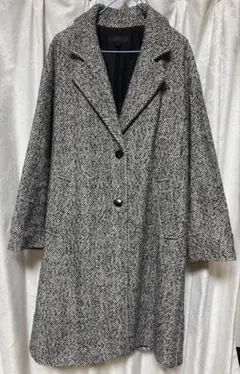 ZARA ヘリンボーン チェスターコート L