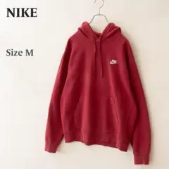 【300～】希少カラー NIKE ナイキ 刺繍ロゴ スウェットパーカー 赤系