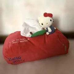 【新品】ハローキティ70年代シリーズ ティッシュケース　アップル