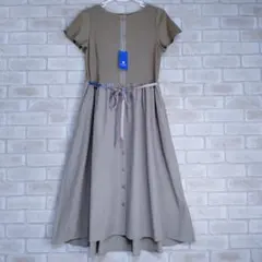 新品未使用 ブルーレーベル ロングワンピース ブラウン リボン シャツ