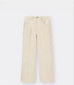 guセンタープレスストレートパンツRS(ベージュ)