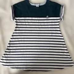 Petit Bateau ストライプ 半袖ワンピース 116cm
