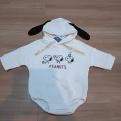 ベビー　スヌーピー　白　70センチ　ロンパース　なりきり