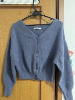 SNIDEL　フォックス毛　ショートカーディガン