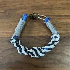 パラコードショルダーストラップ グレー/黒/青