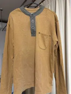 【希少】THE NORTH FACE ヘンリーネック長袖Tシャツ M ベージュ