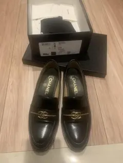 シャネル ローファー 23A 厚底 茶色 ブラウン 37.5 - メルカリ