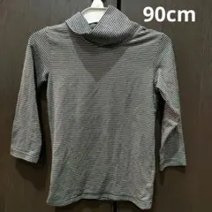 UNIQLO　ヒートテック　ボーダー タートルネック 長袖カットソー 90cm