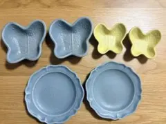 よしざわ窯　蝶々のお皿セットのサムネイル