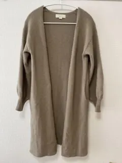 B：MING by BEAMS FOX、アンゴラ混 ロングカーディガン