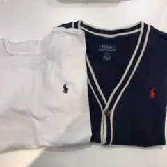 ラルフローレン　キッズ　カーディガン＆Tシャツセット　サイズ６（120）