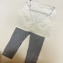 UNIQLO ユニクロ　ベビー　セットアップ　長袖　長ズボン　チェック　ギンガム