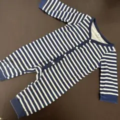 ストライプロンパース 3-6M