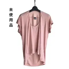 未使用✨フレンチスリーブTシャツカットソー　くすみピンク　ゆったりデザインのサムネイル