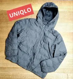 ⭐在庫大処分セール⭐ユニクロ　フード付き 中綿コート　グレー　１５０cm。。。