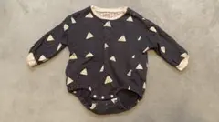 月末セール1/31まで！バースデイ　三角柄長袖ロンパース