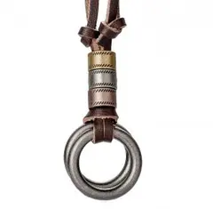 かっこいい2連リングネックレス　際立つおしゃれ　メンズアクセサリー