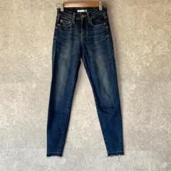 アズールバイマウジー（XXS）スキニーデニムパンツ＊ストレッチ＊カジュアル＊青