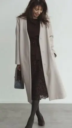 JUSGLITTY ジャスグリッティー コート Sサイズ ピンクベージュ