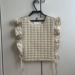 【最終値下げ】【新品未使用】 ペルナ PERNA リボンベスト　ホワイト 最終値下げ】【新品未使用】 ペルナ PERNA リボンベスト