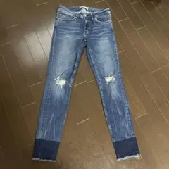 ZARA BASICデニムダメージ加工スキニー　36