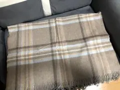 ジョンストンズ　カシミヤ100%マフラー チェック 大判ストール