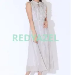 REDYAZEL ボウタイフリルプリーツワンピース