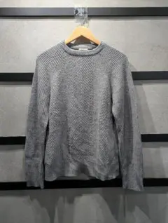 GU アゼクルーネックセーター M グレー◆1537