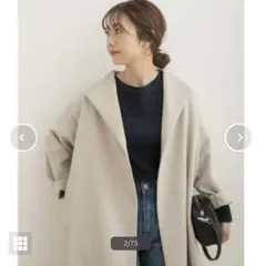 ダブルクロスガウンコート S ライトグレー