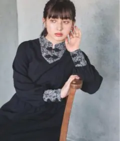 idem シックチャイナワンピース ブラックのサムネイル