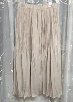 pink  adobe  サテンプリーツスカート