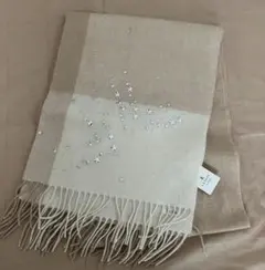 ⭐︎寒波対策セール⭐︎未使用タグ付ランバンオンブルー　チェックストール星型スタッズ付