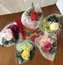 卒業　卒園　入学祝いに　プリザーブドフラワー　バラのミニブーケ　アレンジメント