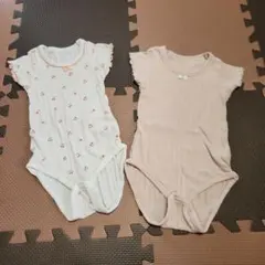 ベビー肌着　半袖ロンパース　JUO　80㎝ ２枚組