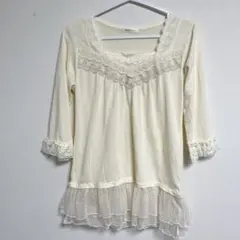 axes femme 五分袖チュニック ブラウス フェアリーグランジ Y2K