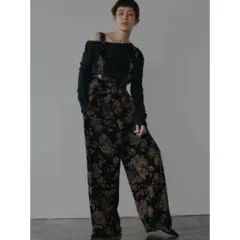 タグ付き FLOWER PRINT VELOUR PANTS 直近モデル 新品タグ付き Ameri FLOWER PRINT VELOUR PANTS