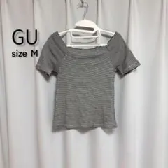 GU ボーダー 半袖カットソー Mサイズのサムネイル