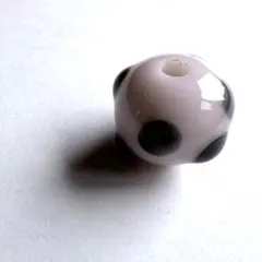 ハンドメイド とんぼ玉 ドット柄 ガラスビーズ