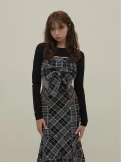 andmary Juni check dress beige S - メルカリ