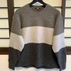 猫*読様 UNIQLO グレー系 長袖セーター L